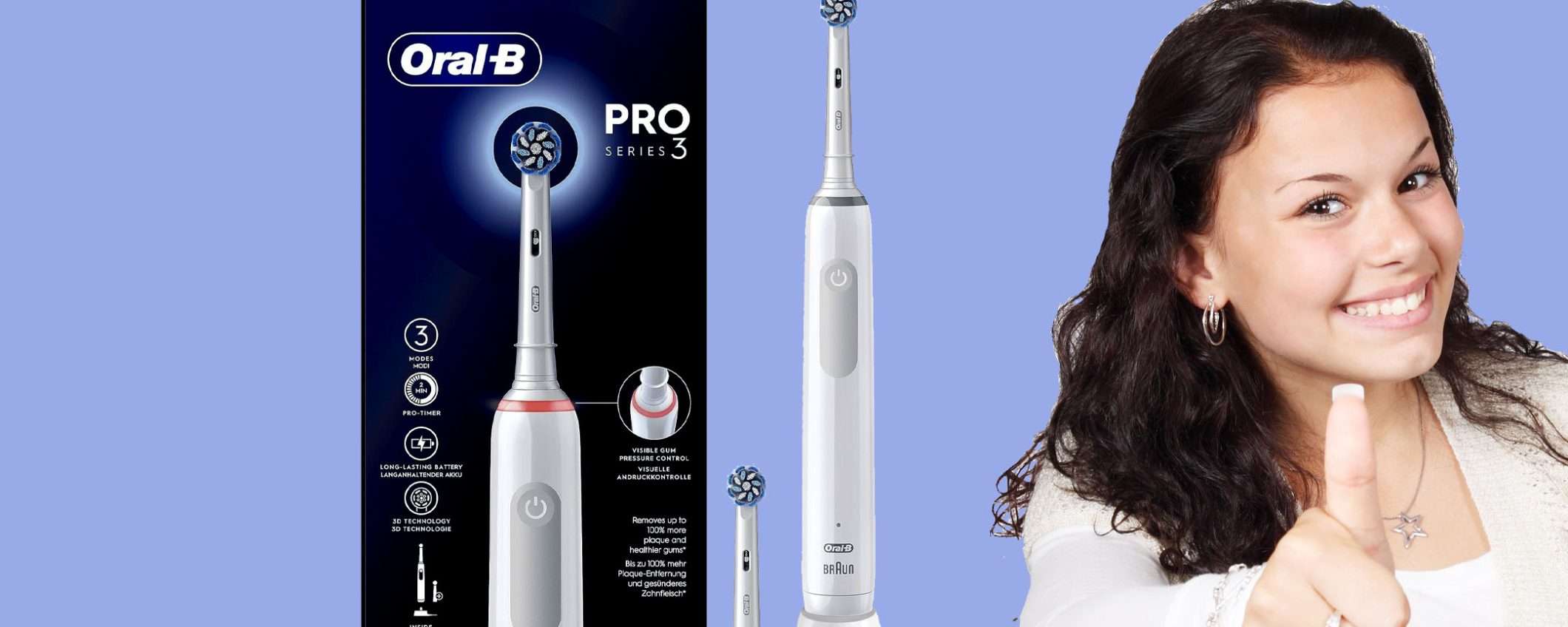 Spazzolino elettrico Oral-B Pro 3 in offerta: sconto IMPERDIBILE