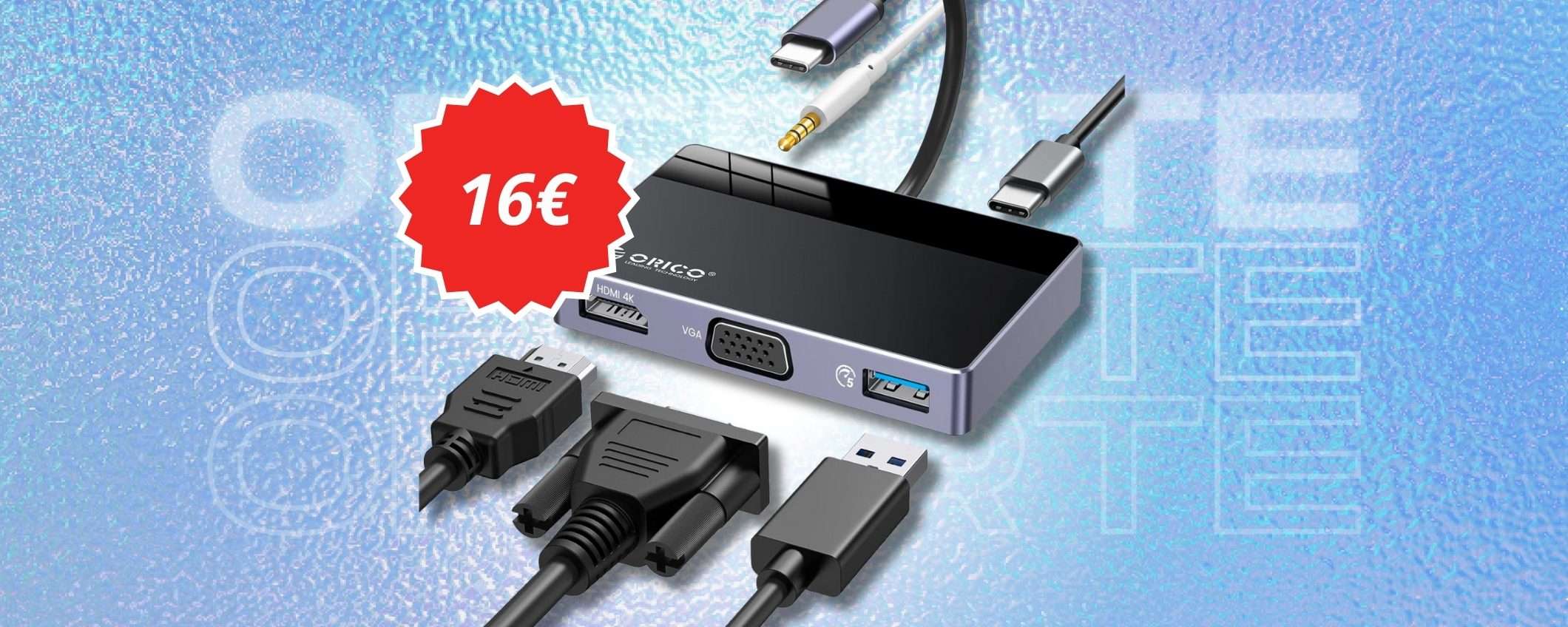 Hub USB 3.0 con VGA e HDMI per zero compromessi (doppio sconto)