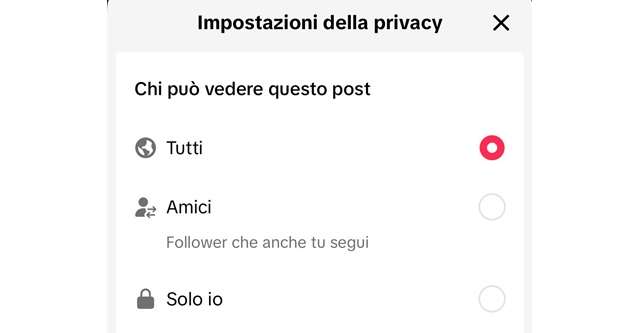 Come rendere privato un post pubblicato su TikTok