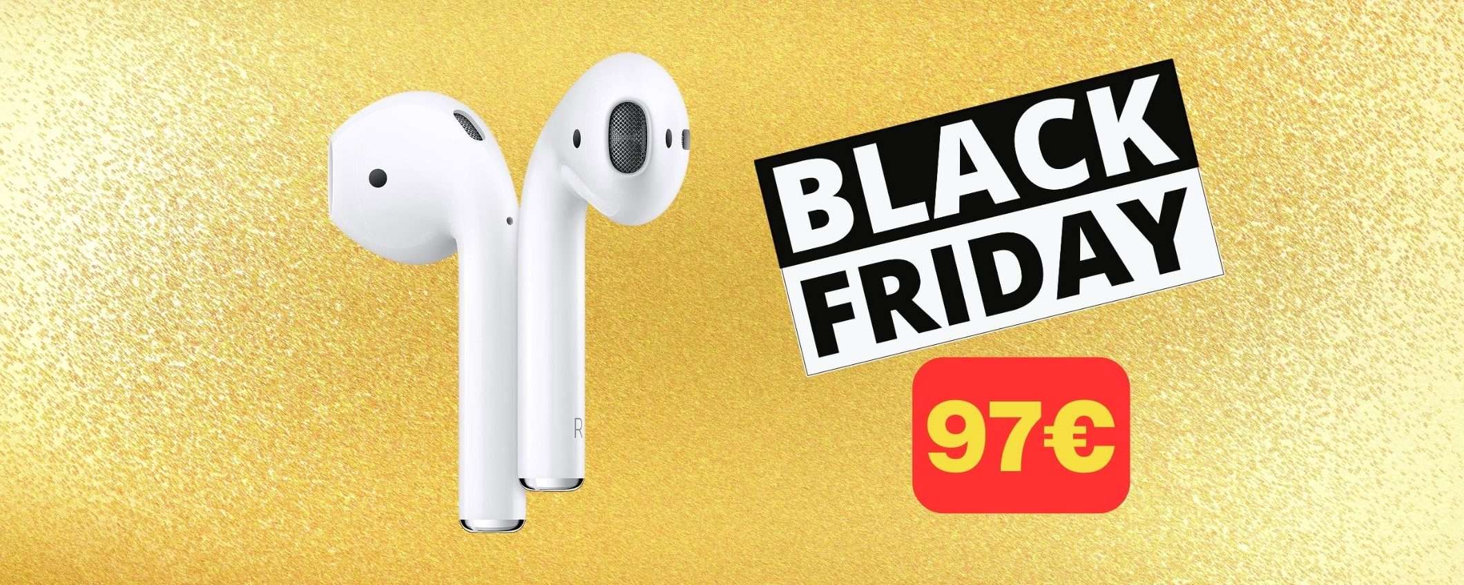 Apple AirPods al minimo storico: solo 97€ su Amazon per il Black Friday