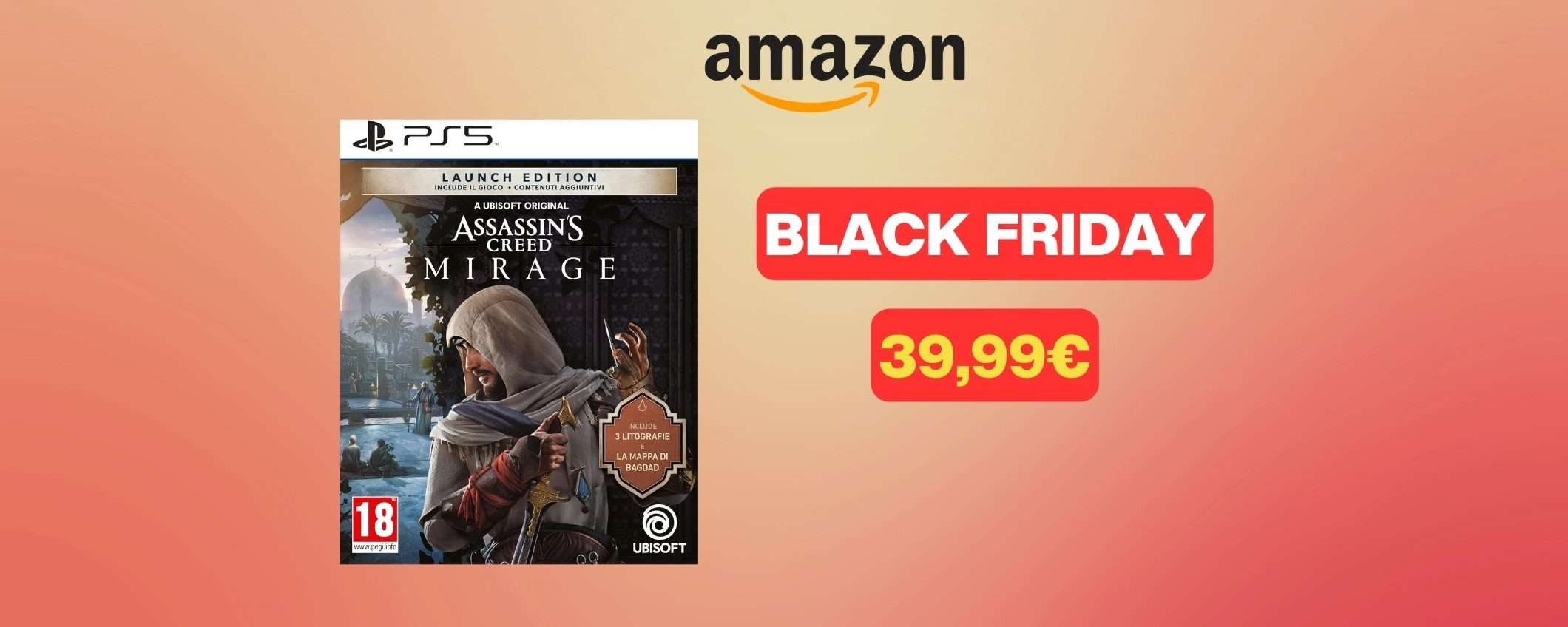 Assassin's Creed Mirage in offerta Black Friday 2023 a soli 39,99 euro