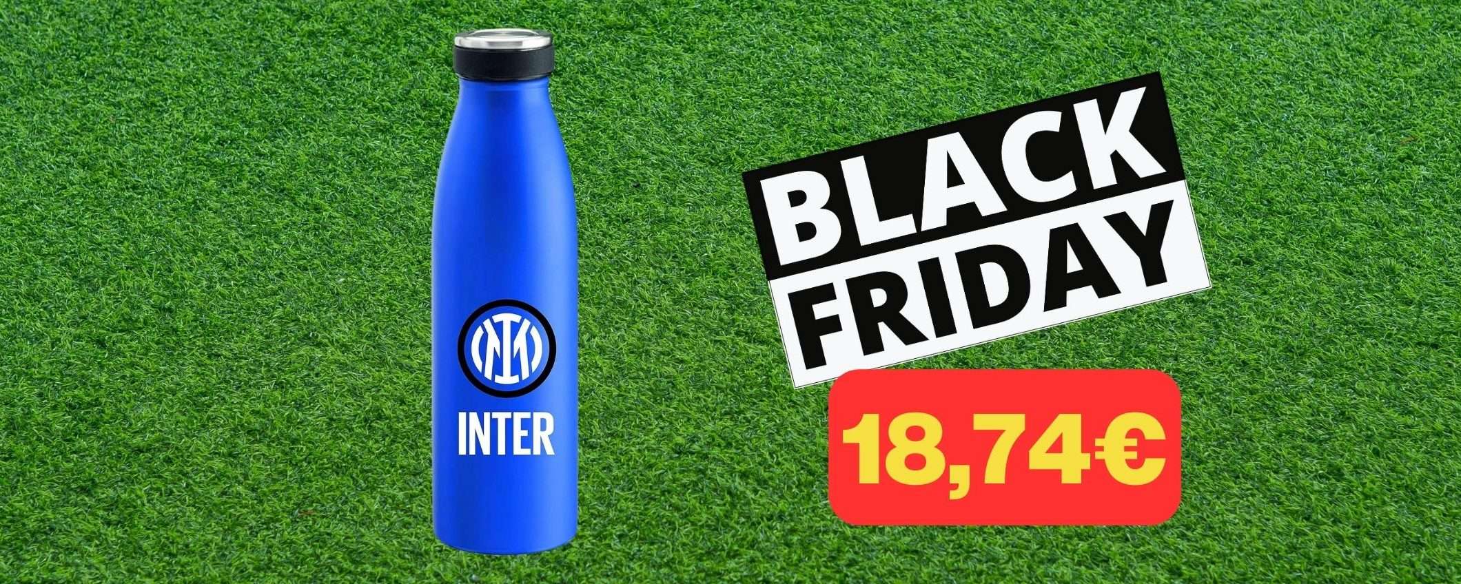 Borraccia termica per il vero tifoso dell'Inter in sconto Black Friday (-24%)