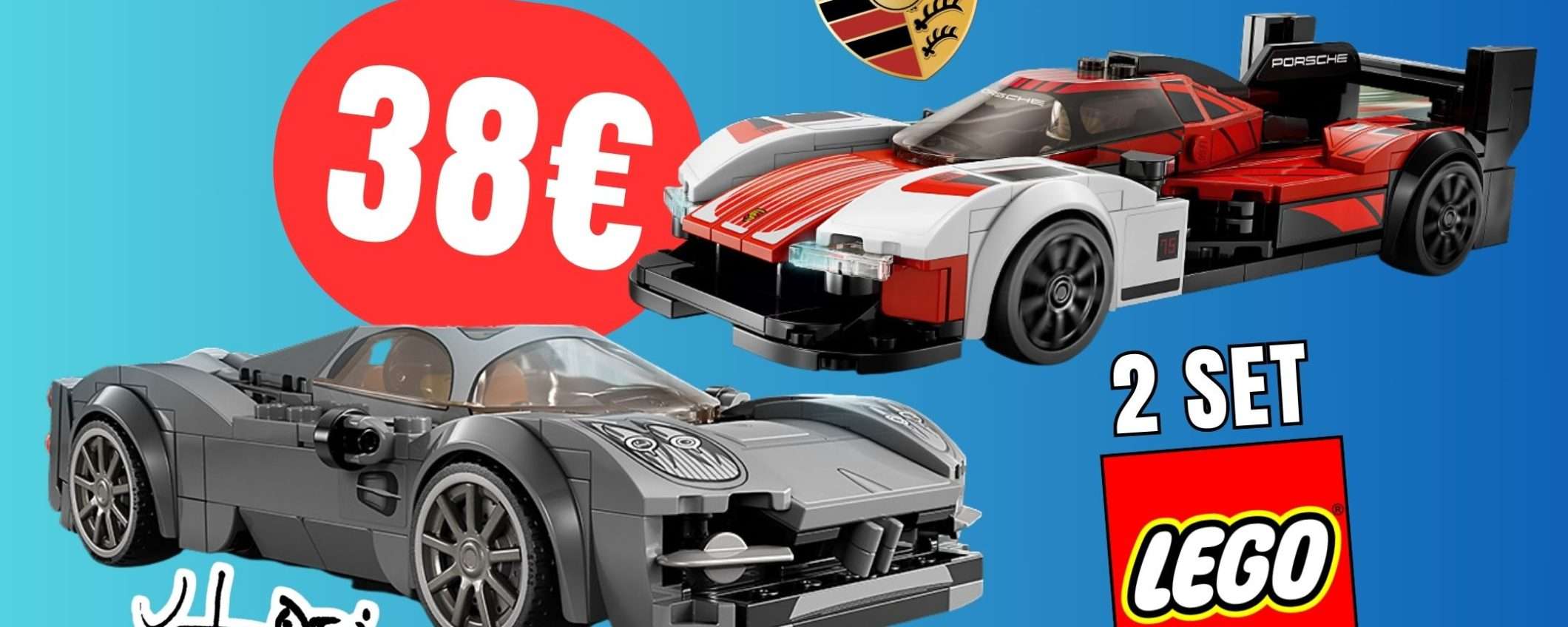 La combo LEGO con Pagani Utopia e Porsche 963 è SCONTATO su Amazon!