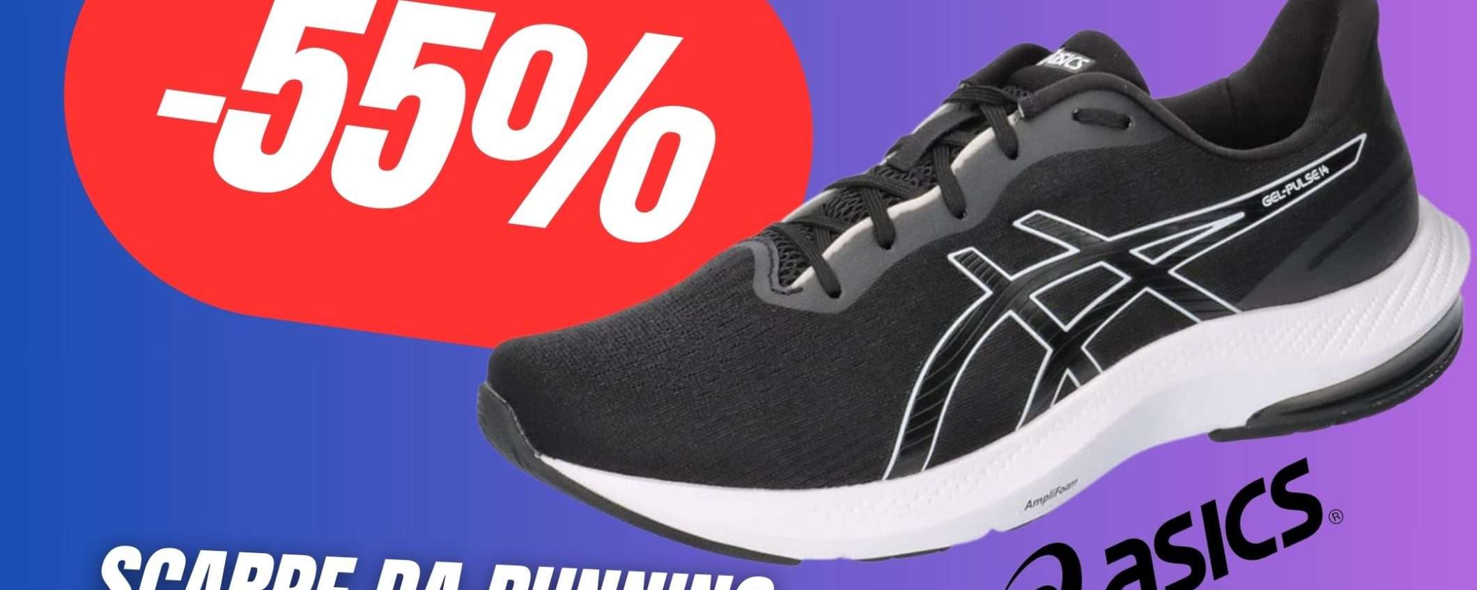 Le ottime Scarpe da Running di Asics CROLLANO al -55% su Amazon!