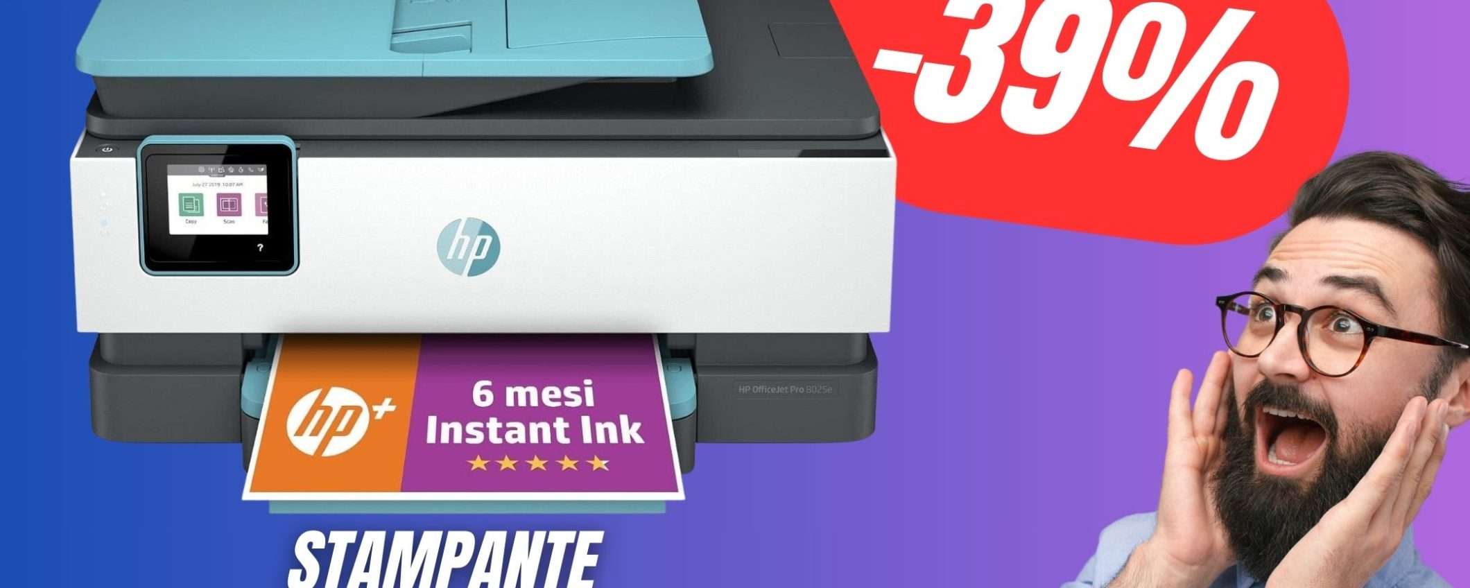 Questa Stampante HP a Getto d'Inchiostro è un AFFARE a questo prezzo! (-39%)