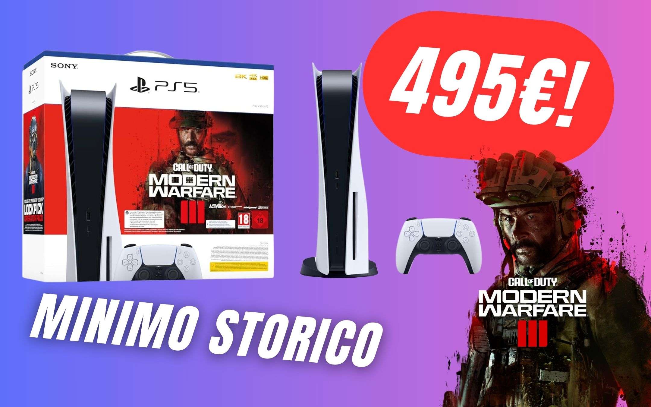 Bundle PlayStation 5 + COD Modern Warfer 3 in offerta: date e dettagli  della promo