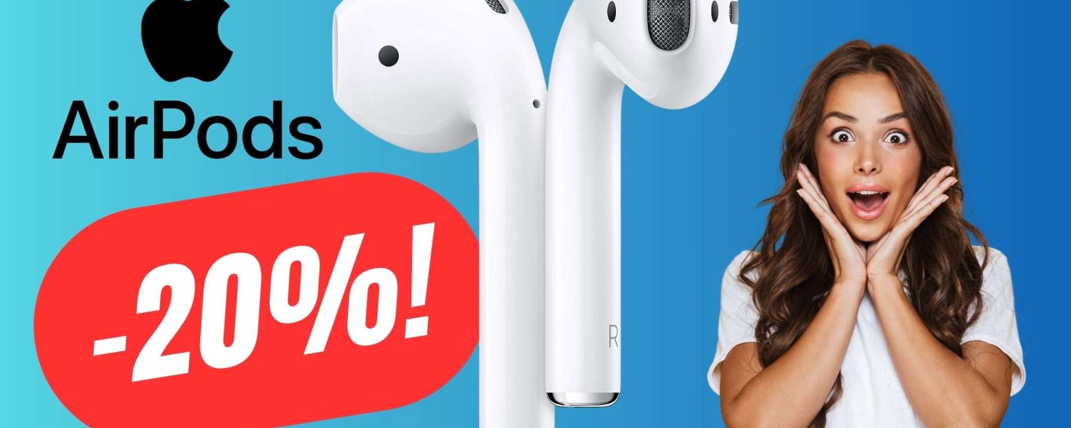 OTTIMA OFFERTA per le Apple AirPods, ora scontate del 20% su Amazon!