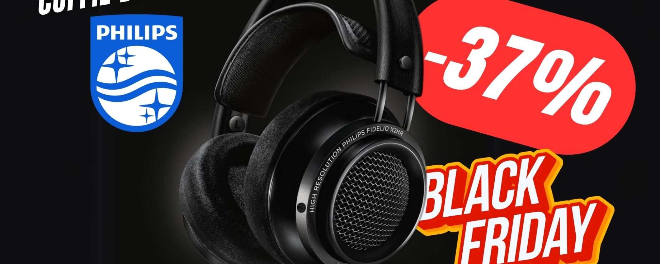 Queste Cuffie da Studio Philips CROLLANO del -37% grazie al Black Friday!