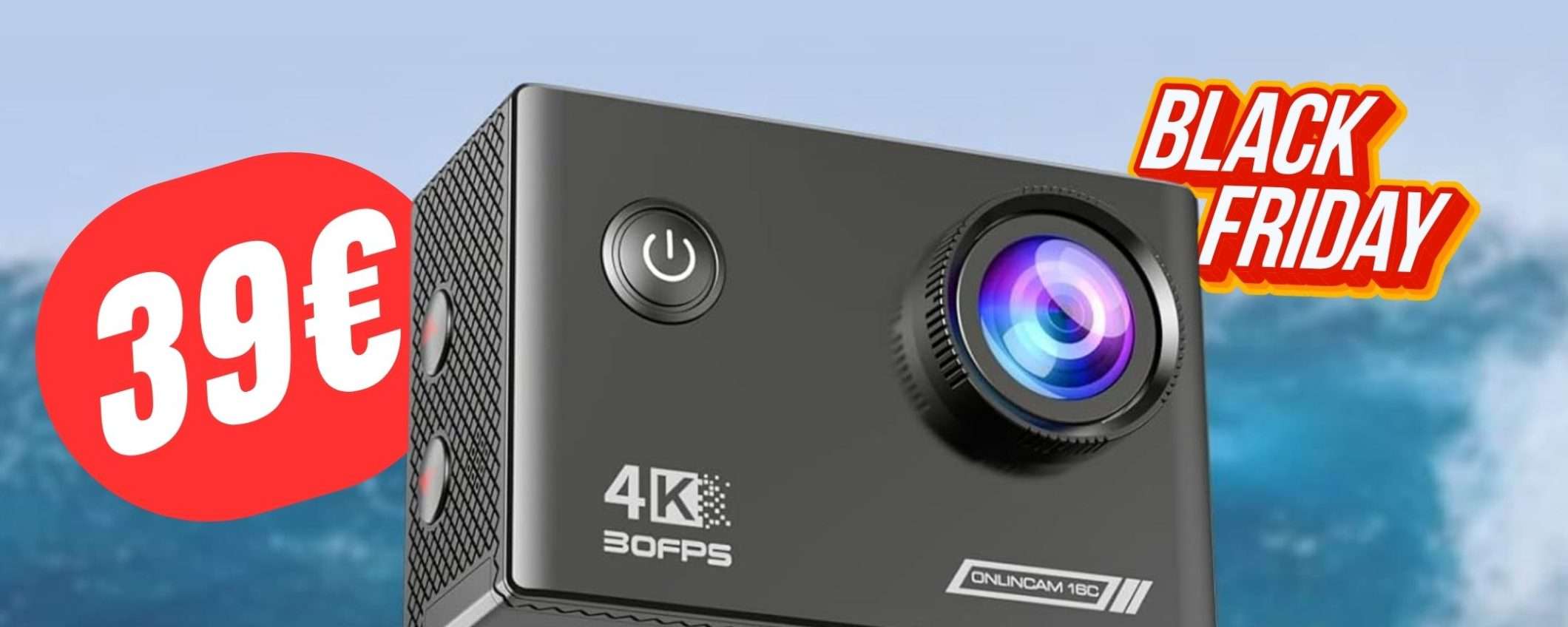 Action Camera 4K Ultra HD a soli 39€?! Sì, grazie al Black Friday!