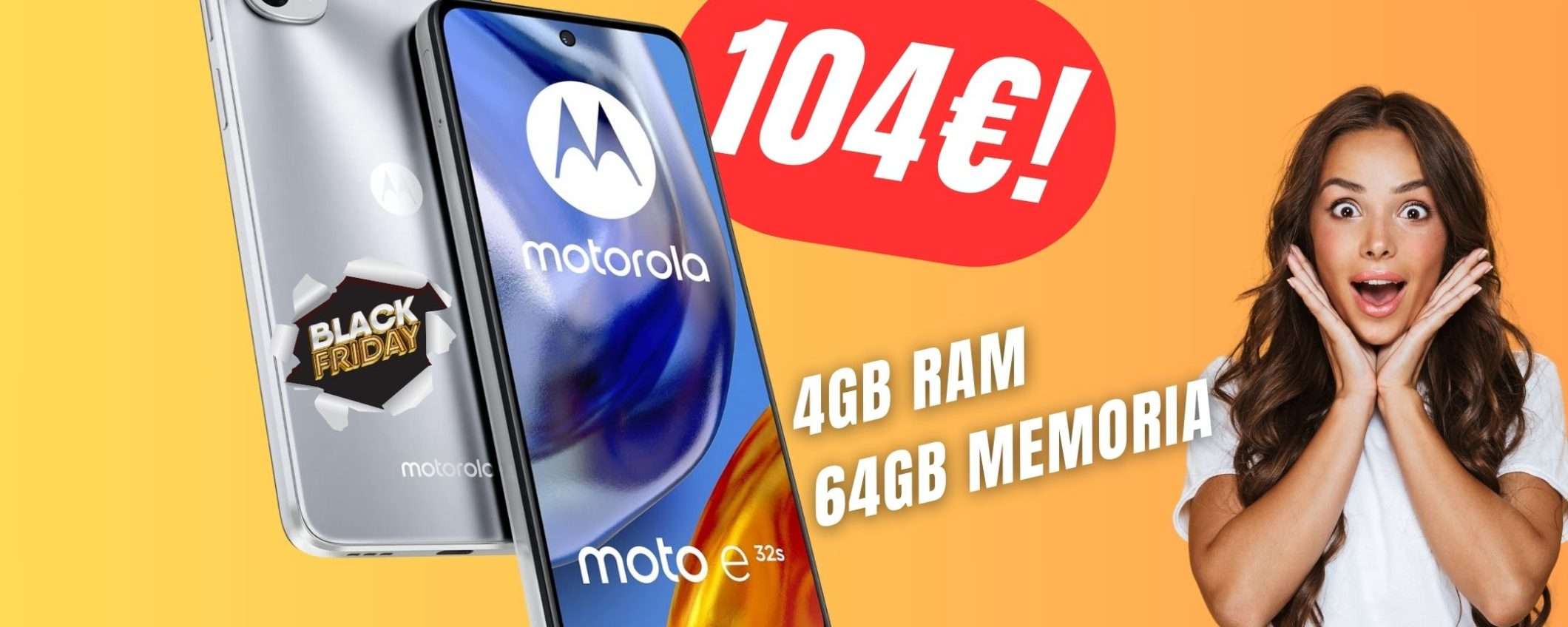 Questo Smartphone Motorola con 4/64 GB e schermo a 90Hz CROLLA a soli 104€ per il Black Friday