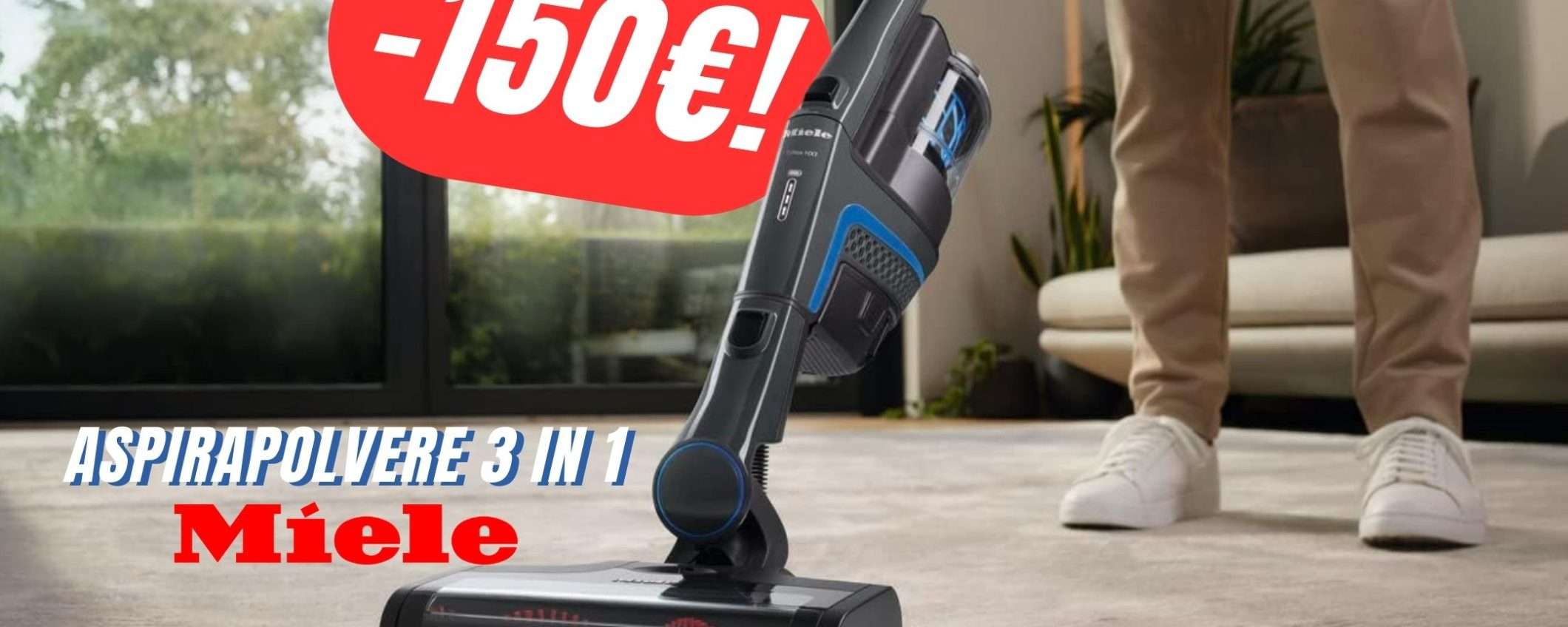 Aspirapolvere senza fili Miele: SCONTO di ben 150€ grazie al Black Friday!