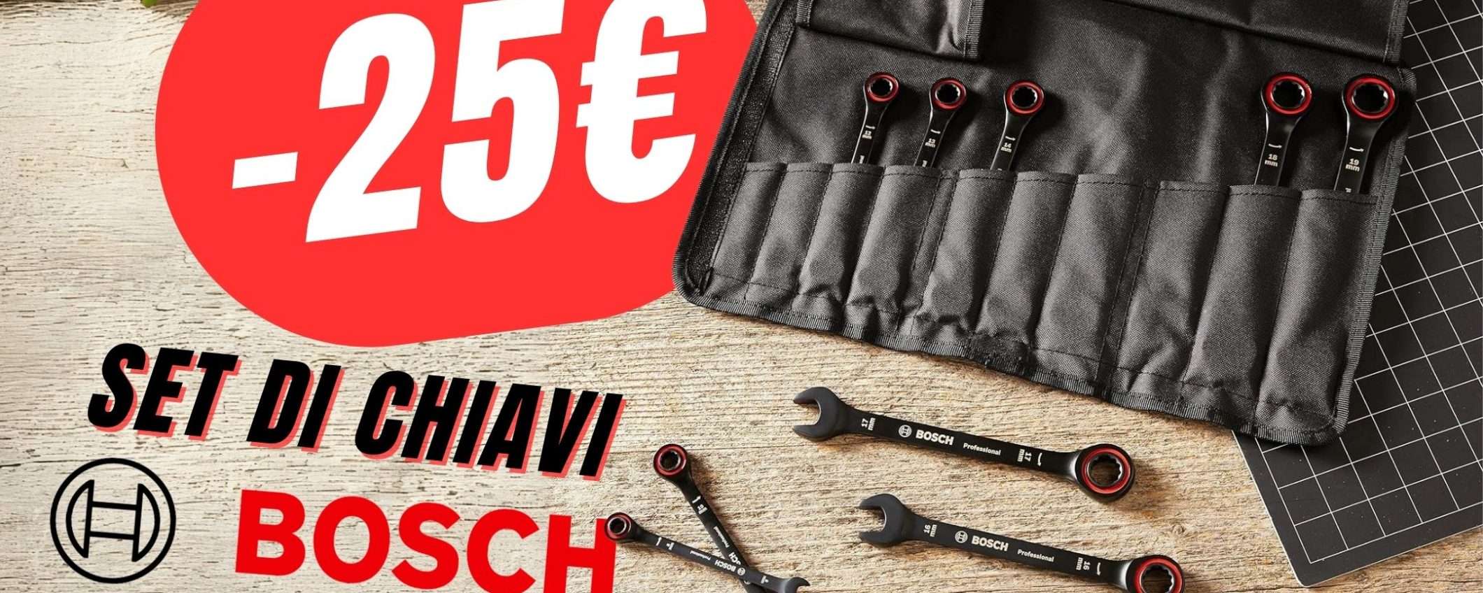 Il set di Chiavi Inglesi professionali di Bosch è SCONTATO di 25€ su Amazon!