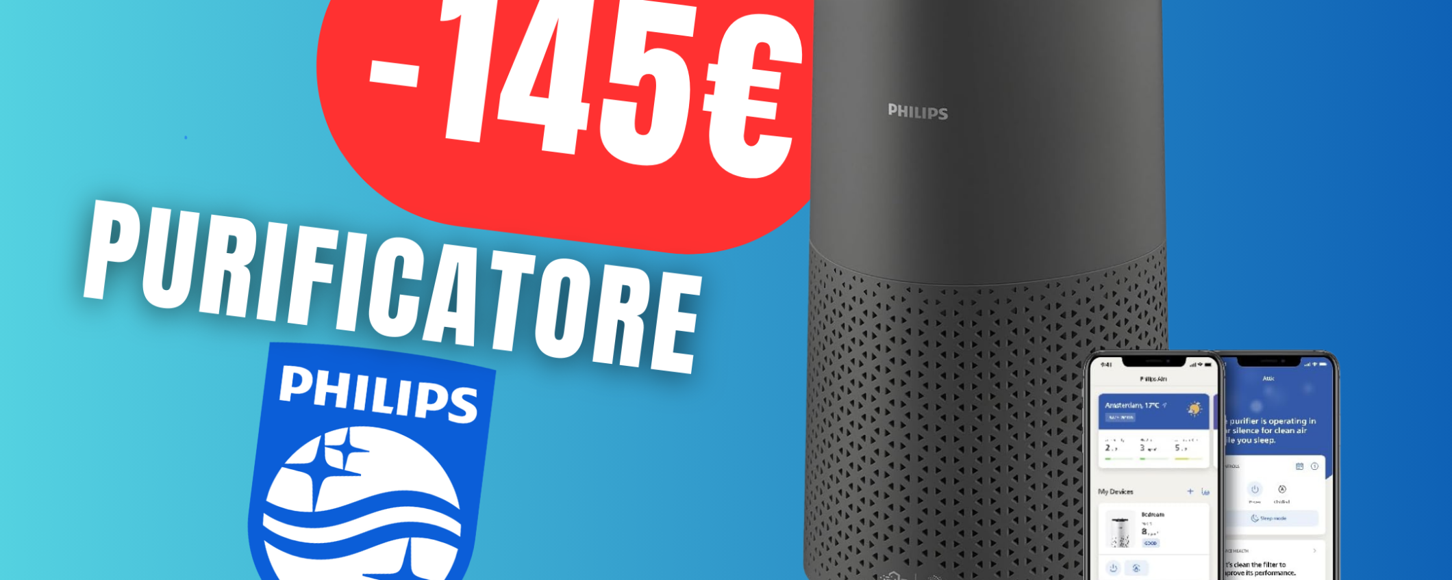 SCONTO+COUPON per il Purificatore d'aria Philips!