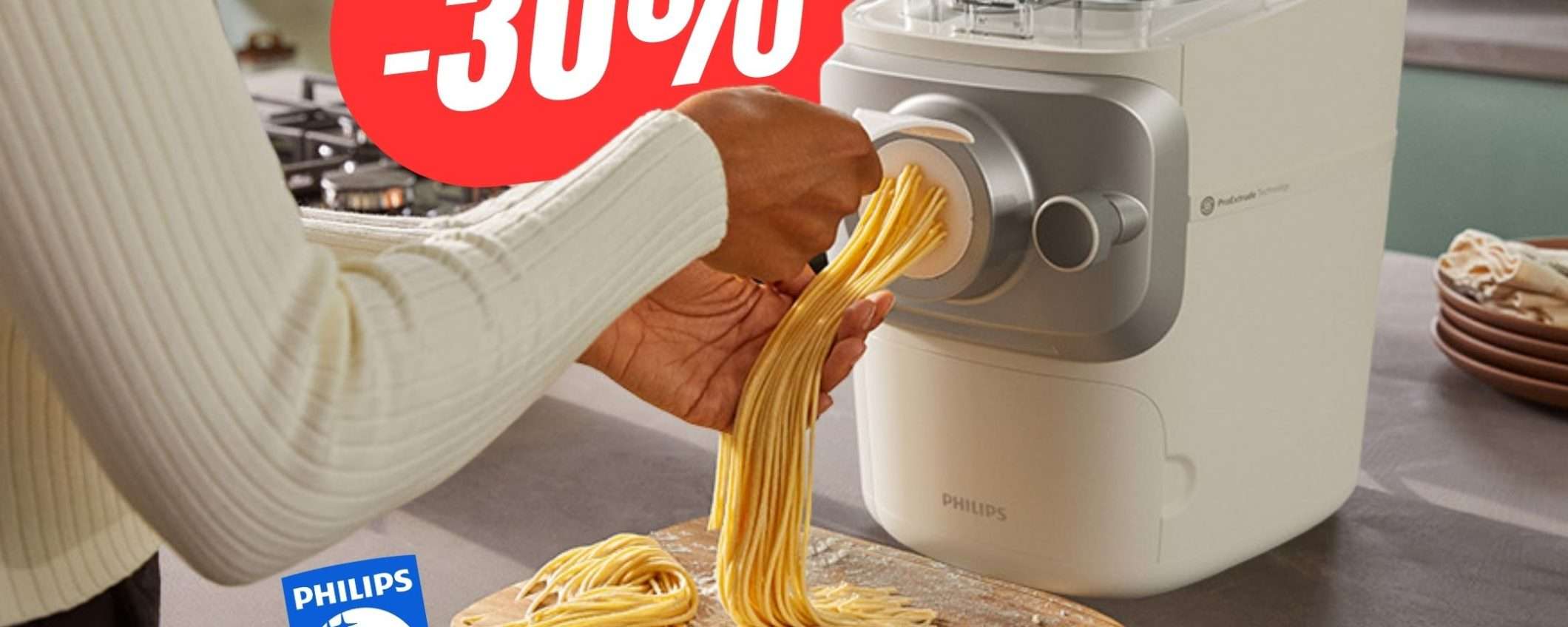 La Macchina per la Pasta di Philips CROLLA del 30% su Amazon!