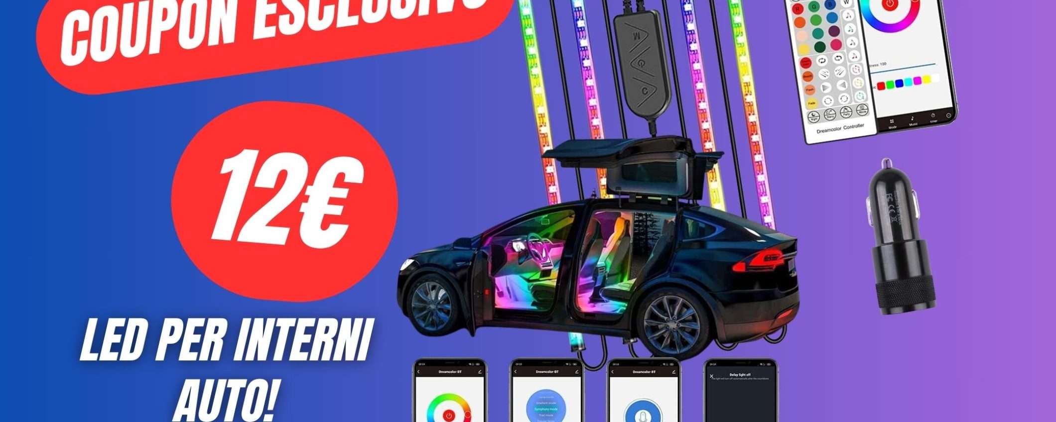 Illumina gli Interni della tua Auto con pochi spicci grazie al COUPON del 50%!