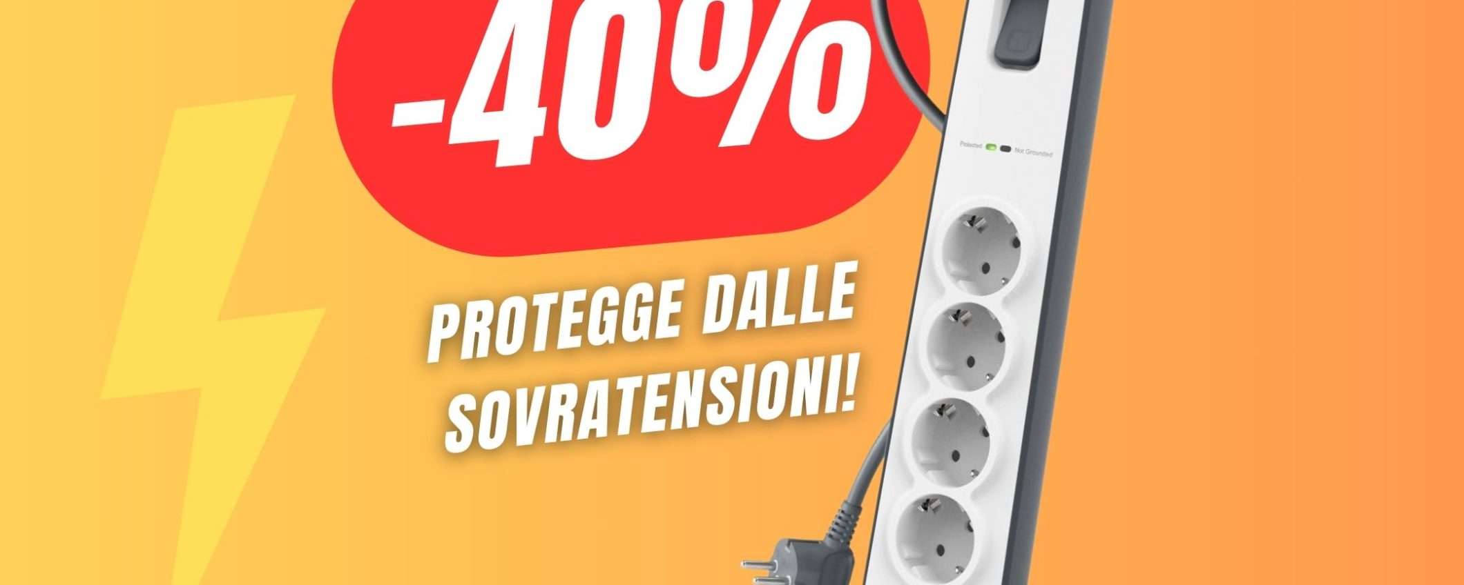 Sconto del -40% per la Ciabatta Multipresa Belkin di altissima qualità!