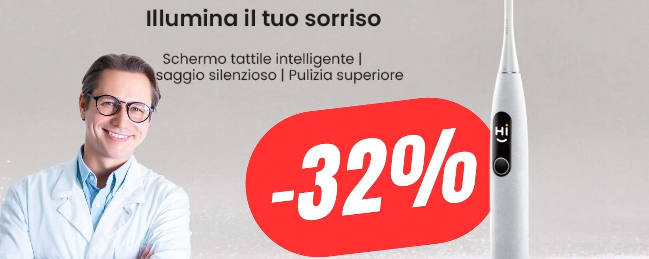 Lo Spazzolino Elettrico ultra-tecnologico con Display è SCONTATO del -32%!