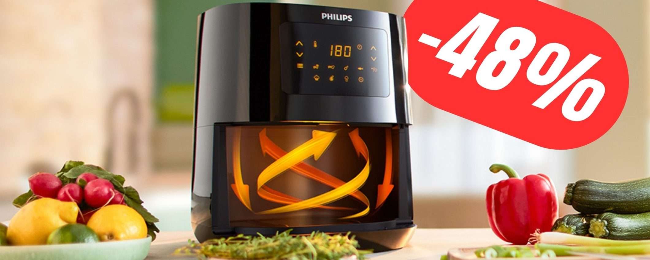 La Friggitrice ad Aria di Philips è SCONTATA del -48%!