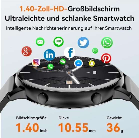 Smartwatch UNISEX in 5 colori, chiamate Bluetooth e non solo al 50%