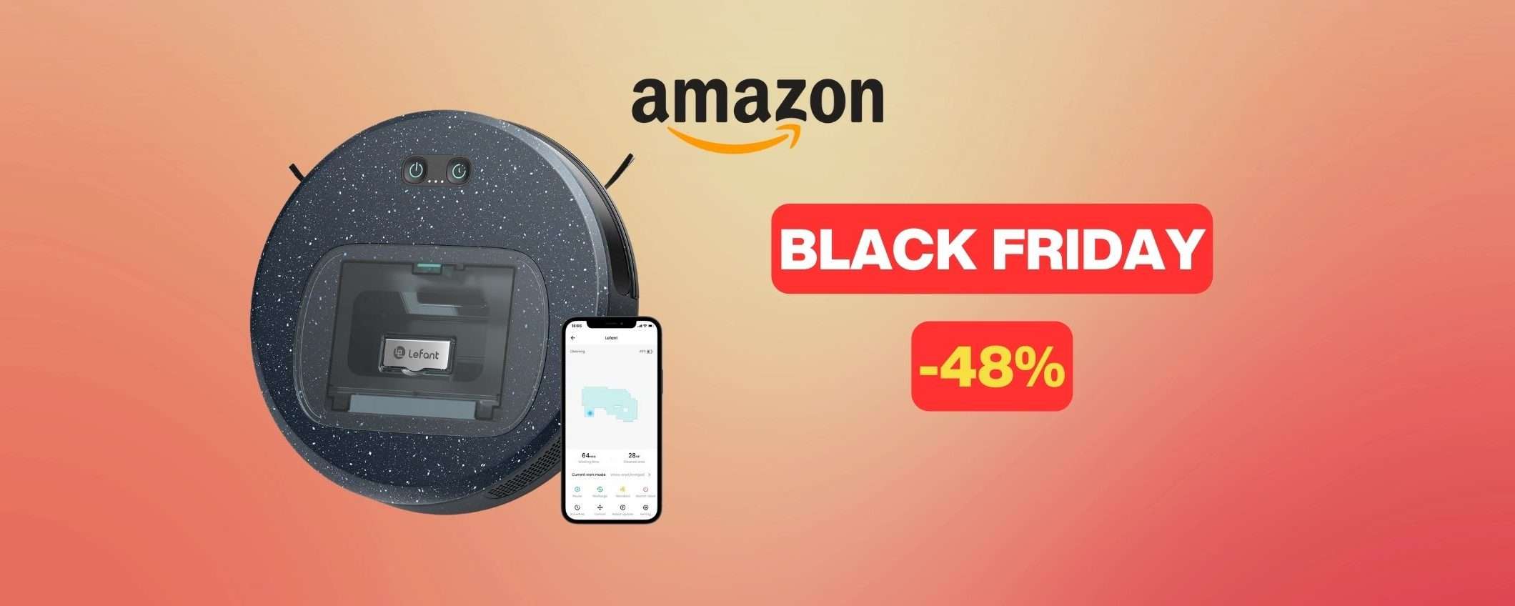 Lefant F1: robot aspirapolvere a PREZZO BOMBA per il Black Friday (-48%)