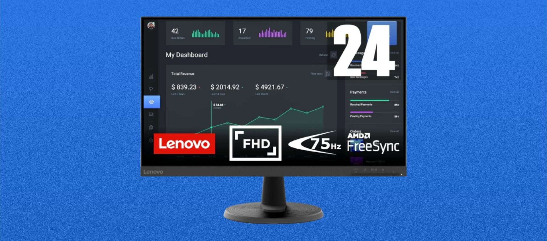 Monitor Lenovo in offerta su Amazon: oggi a meno di 100€