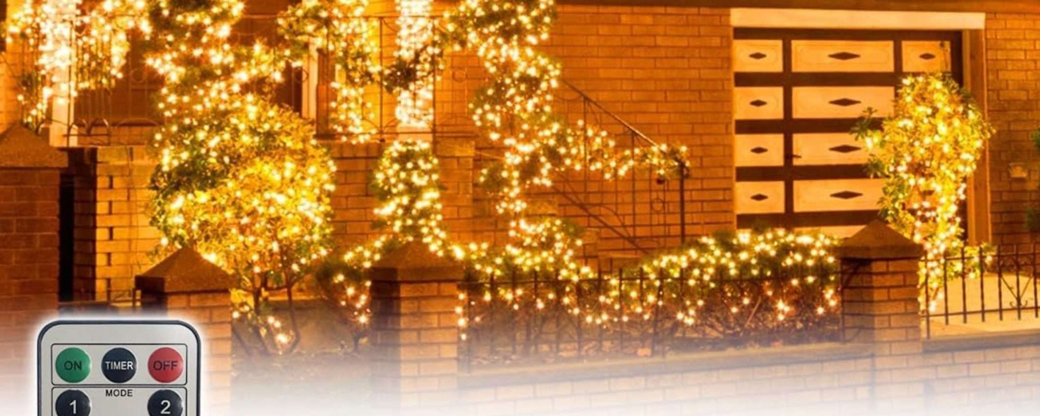 Luci di Natale: 240 LED e 8 modalità in SUPER DOPPIO SCONTO (-50% e -10%)