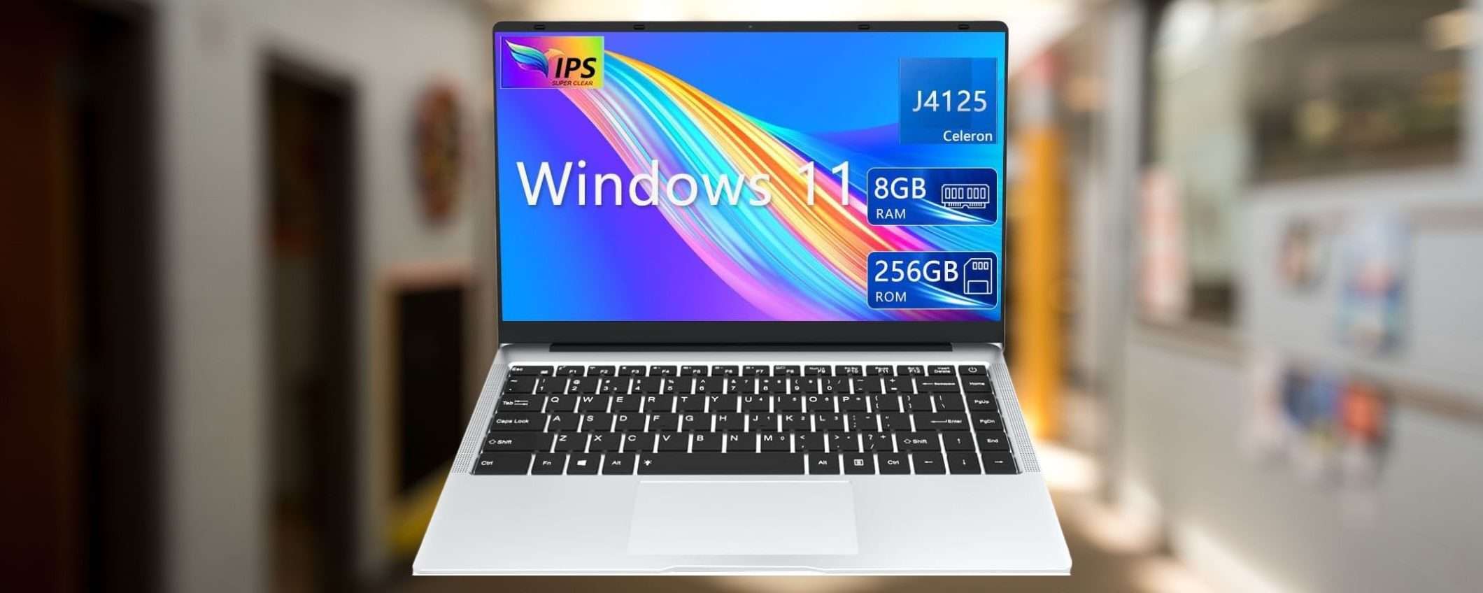 Un laptop SENSAZIONALE a 239€: Windows 11 Pro, RAM 8GB ed SSD 256GB