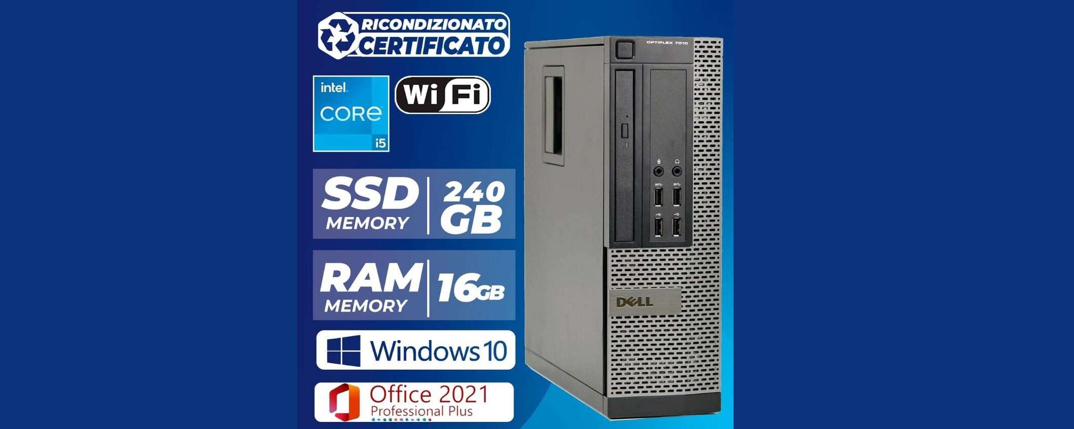 PC Desktop ricondizionato con i5, 16GB RAM e SSD 240GB a soli 110€ su eBay