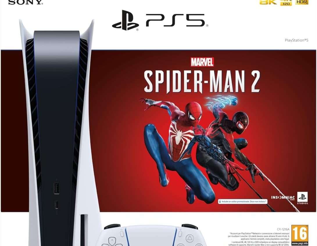 Bundle PS5 + Marvel's Spider-Man 2 in offerta ad un OTTIMO prezzo su Amazon