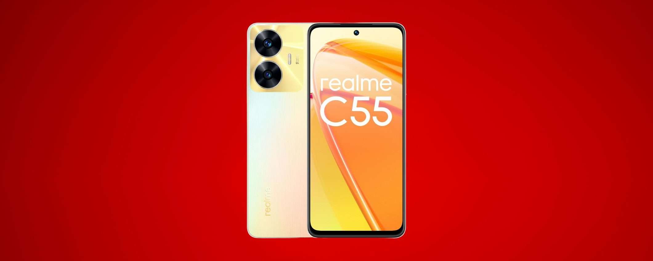 realme c55: fotocamera da 64MP, SUPER ricarica e 5000mAh a 179,99€