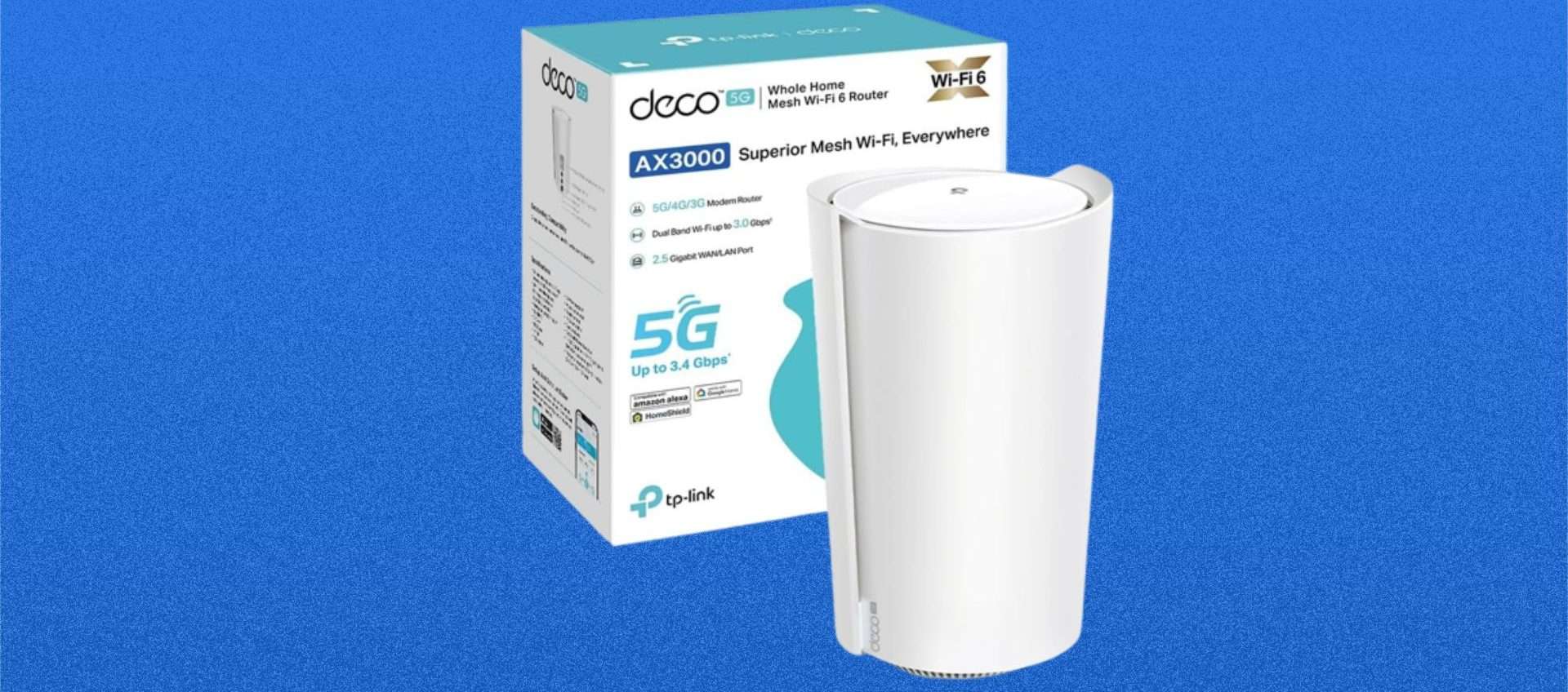 TP-Link Deco X50-5G: il router Wi-Fi 6 Mesh con slot per SIM 5G è in offerta