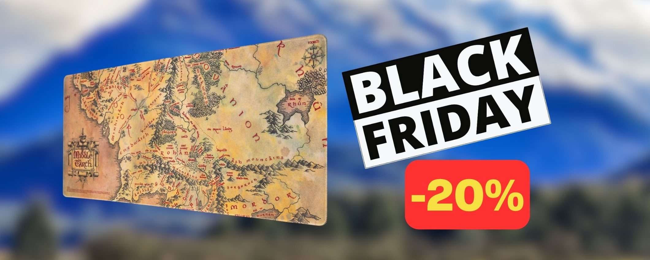 Black Friday: tappetino per mouse XXL Il Signore degli Anelli in sconto (-20%)