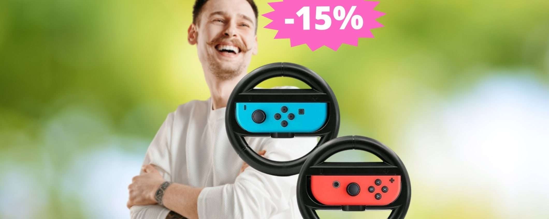 Nintendo Switch coppia di volanti Joy-Con in SCONTO del 15%