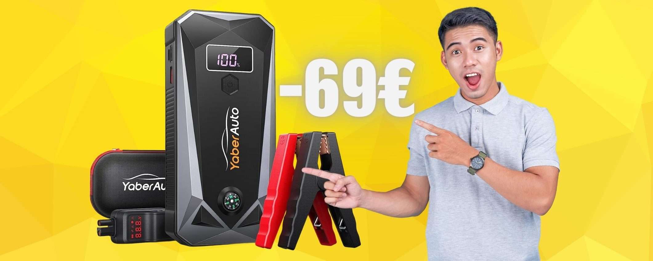 Auto in panne? Falla ripartire con questo avviatore d'emergenza (-69€)