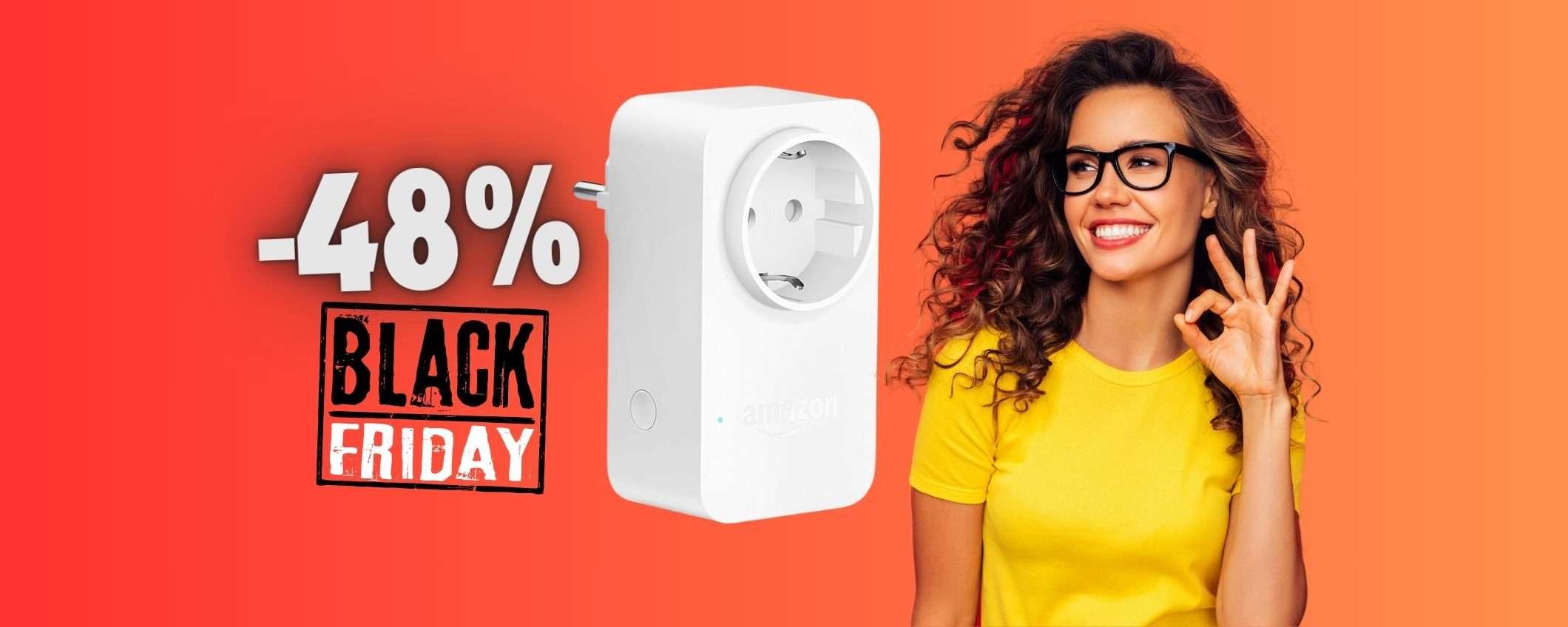 Bastano 12€ per la presa intelligente Amazon Smart Plug (-48%)