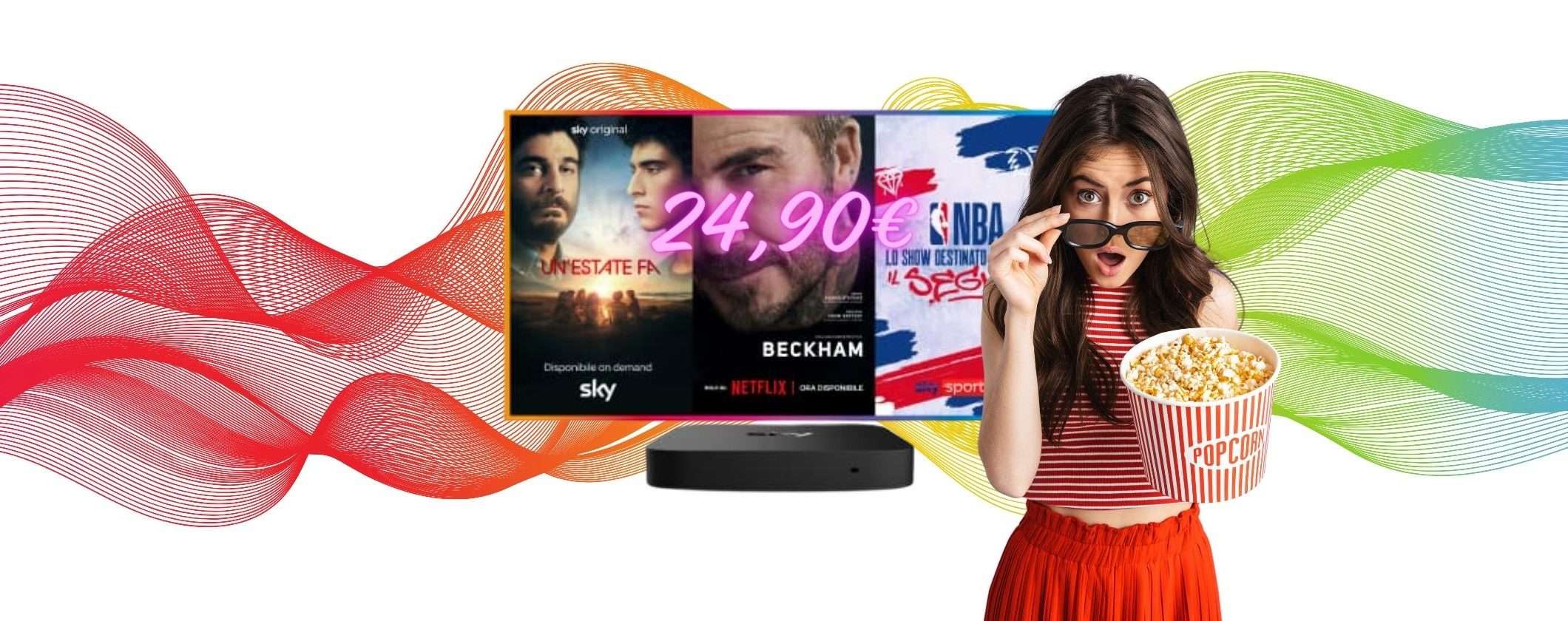 Il Black Friday arriva anche su Sky: TV + Netflix + Sport a 24,90€