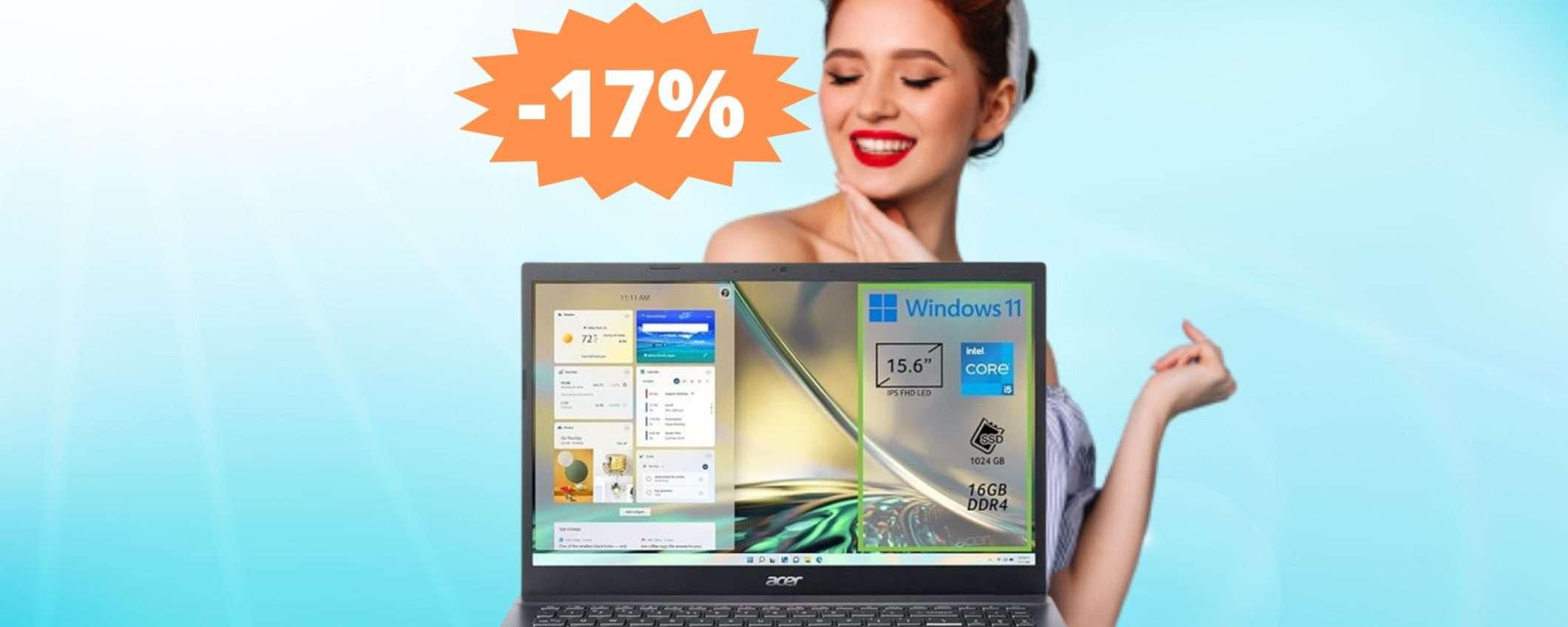 Acer Aspire 5: l'occasione del Black Friday (-17%)