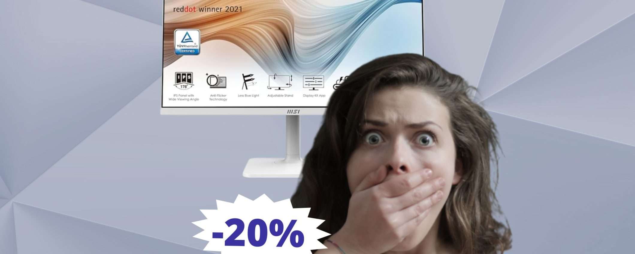 Monitor MSI Modern: alta qualità ad un prezzo RIDICOLO (-20%)