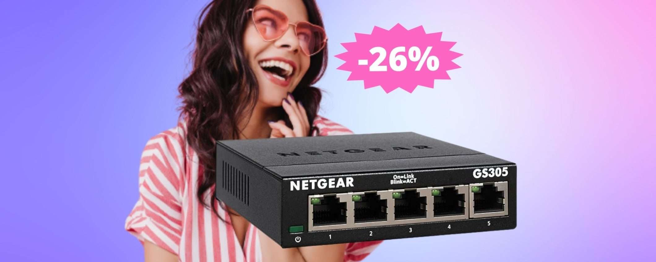 NETGEAR Switch Ethernet 5 porte: un AFFARE imperdibile