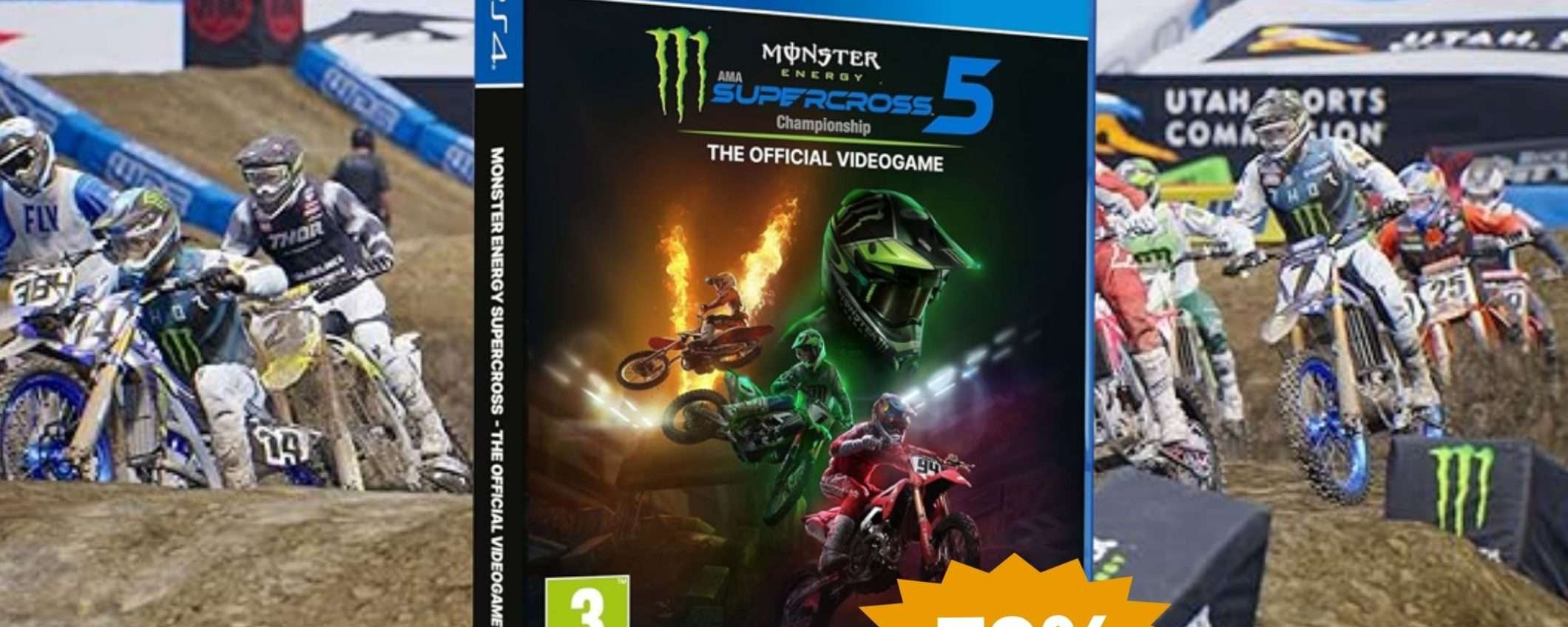 Monster Energy Supercross 5 per PS4: mega AFFARE su Amazon (-79%)