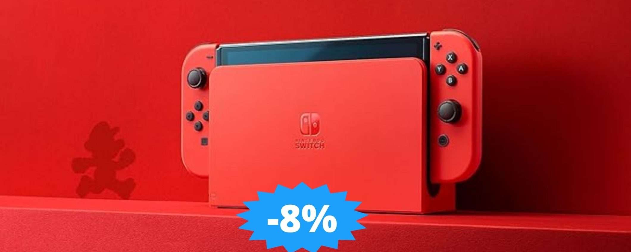 Nintendo Switch OLED: edizione SPECIALE Mario in SCONTO