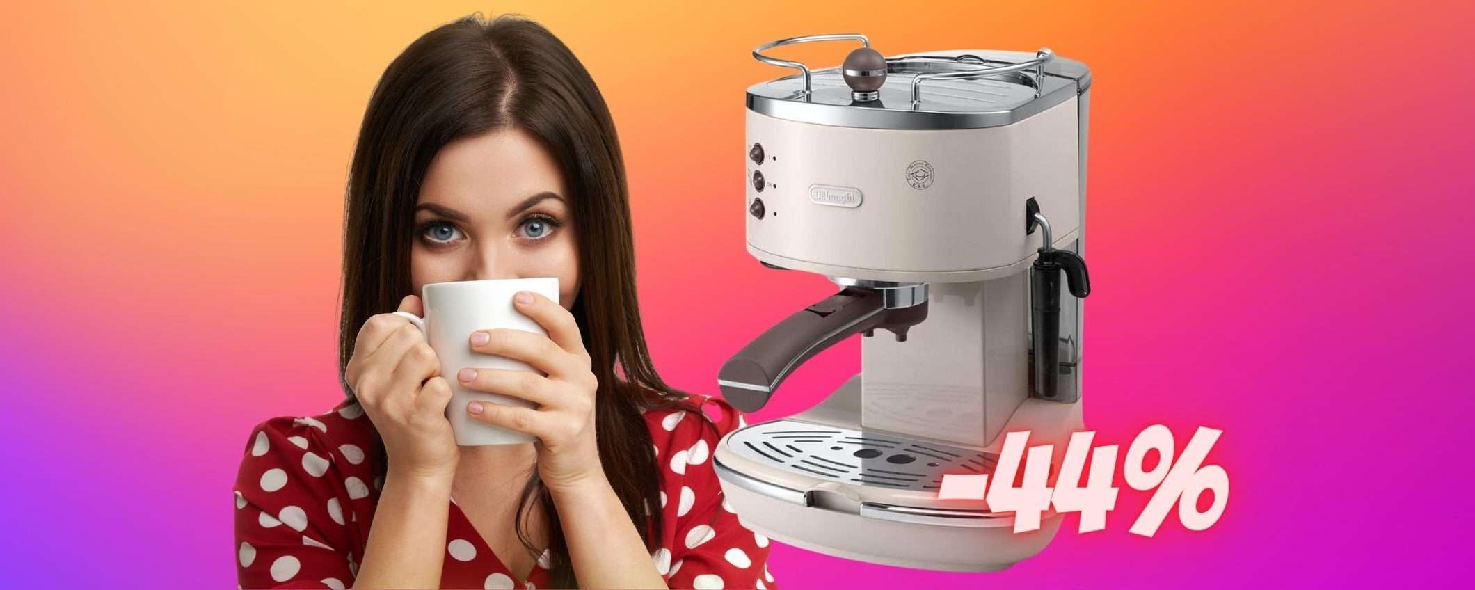 De'Longhi Icona Vintage: macchina per espresso e cappuccio al 44%