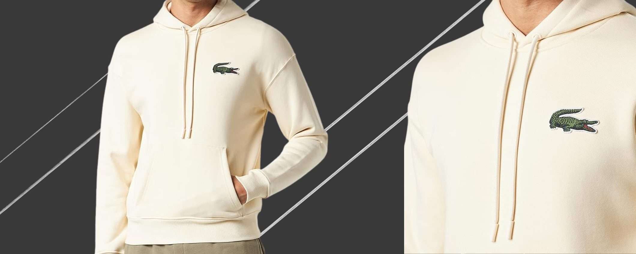 Lacoste, felpa CALDISSIMA con sconto 56% su Amazon: quasi finita (65€)