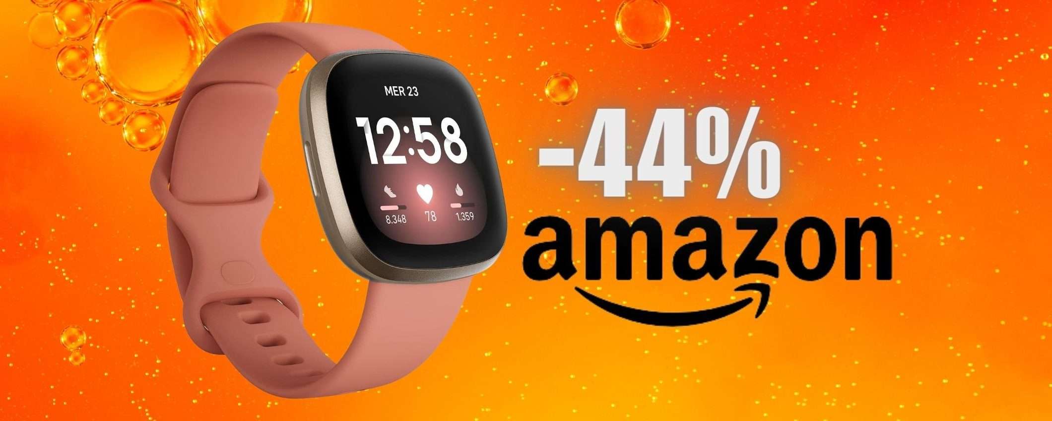 Fitbit Versa 3 al MINIMO STORICO su Amazon, SCONTO del 44%