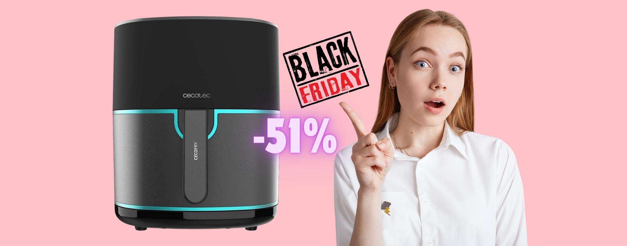 BLACK FRIDAY: Cecotec Friggitrice ad Aria da 6,5 L, a un PREZZO