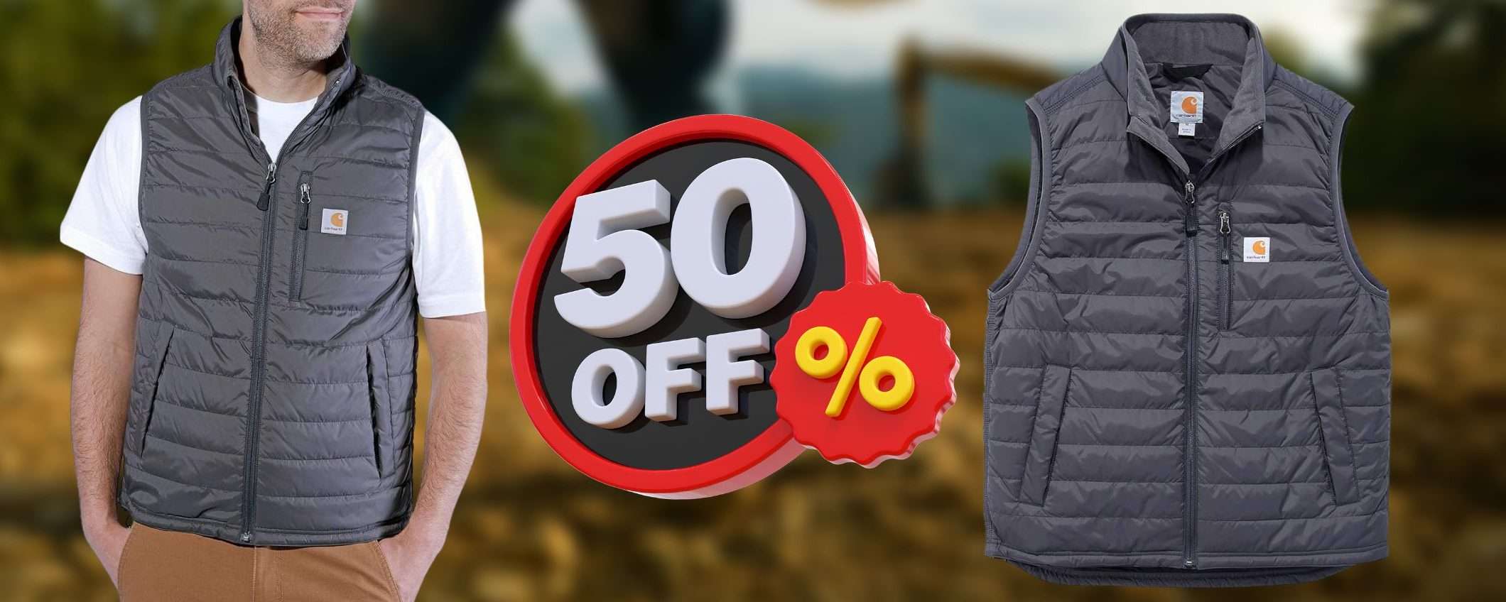 Carhartt, sconto 52% su Amazon: gilet SPETTACOLARE a 40€ (già quasi finito)