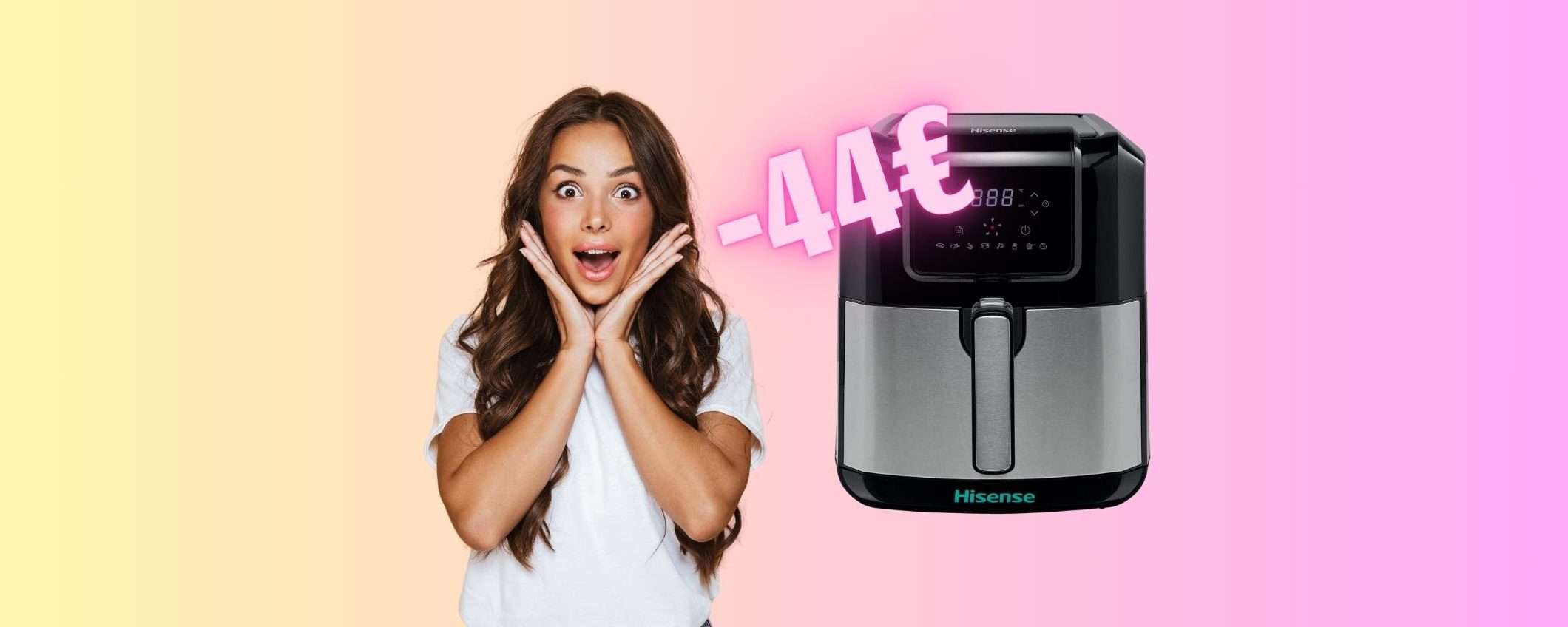 Hisense: friggitrice ad aria da 5L, display LED e 8 programmi (-44€)