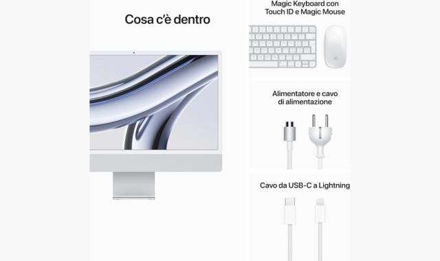 iMac M3 contenuti confezione