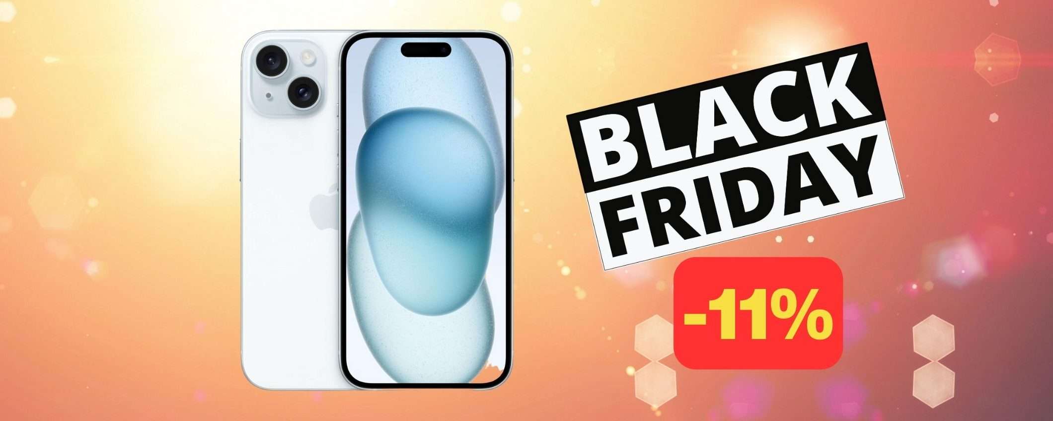 iPhone 15 in offerta al MINIMO STORICO per il Black Friday Amazon (-11%)