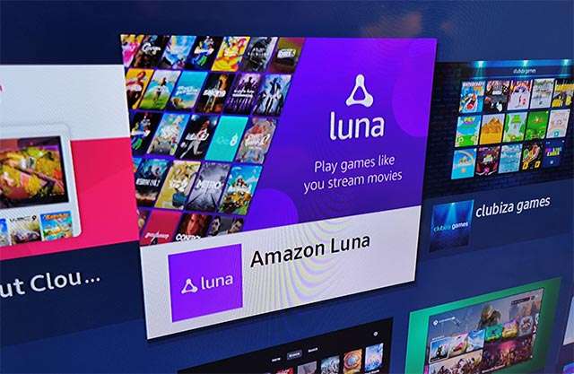 L'applicazione per il cloud gaming di Amazon Luna su una TV di Samsung